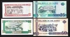 Gambia Set 5  10  25   50 Dalasis 1996-2006 Sc   Unc