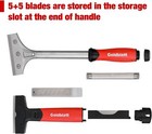 Goldblatt 2 Pieces Razor Blade Scraper W 20-piece Blades Heavy Duty Razor Holder