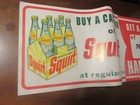 Vintage Pepsi Cola   Squirt Paper Litho Poster Sign 28  X 11 