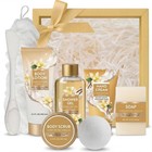 8pcs Vanilla Bath   Body Gift Set For Women - Self Care Spa Gifts For Birthdays 