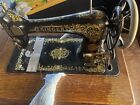 Antique Singer Sewing Machine With Cabinet