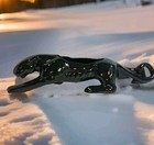 Vtg Prowling Stalking Black Panther Jaguar Planter Figure 17 