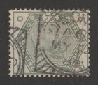 Great Britain  Scott   107  Used   F  1sh Victoria  1884  Fancy London Cds