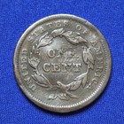 1843 Braided Hair Large Cent 1c  Coin Is Bent  - 783