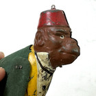Antique Lehmann Tin Toy Mechanical Climbing Circus Monkey 1900s Germany  385