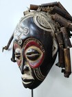 African Tribal Wall Wooden Mask From Angola