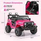 12v Kids Ride On Truck Car W remote Control  Threaded Wheels 3 Speeds Led Lights