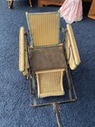 Antique Victorian Wicker Pull Behind Baby Carriage