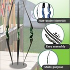 60  Takedown Longbow Hunting Bow Arrow Set 20-60lbs Archery Target Black Hunter