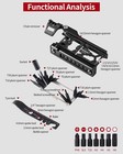 Bike Multi Tool 38 In 1 Bicycle Repair Kit With Chain Levers Hex Spoke Wrench   