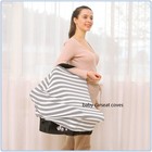 Car Seat Cover For Babies - Multi-use 1 Count  pack Of 1   Grey Stripe