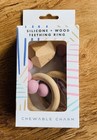 New Chewable Charm   Infantino Silicone Wood Teething Toy Set Sea Life Bpa Free