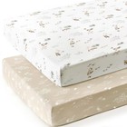 Stretch Ultra Soft Jersey Knit Fitted Crib Sheets Set 2 Pack   fit All Standard   