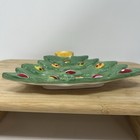 Fitz   Floyd Christmas Tree Plate Snowflake   Jake Green Yellow 7 5  Dish Trinkt