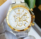 Seiko Spirit Chronograph White Dial Stainless Steel Men s Watch Sbtr024