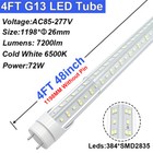 25 Pack 4 Foot Led Light 72w T8 Fluorescent Replacement Tube 7200lm 6500k Bright