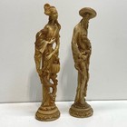 Chinese Sculptures 19 In Tall Pair Of Resin Cast Statues Sculpture