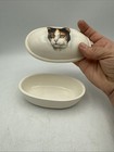 Vintage 4 75    White Cat Trinket Box Signed
