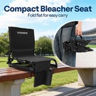 2 Pack Folding Stadium Seats W  Back Support Portable Bleacher Chairs Cup Holder