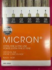 Sakura Pigma Micron Pen Set - 6 Extra Fine  fine Point Archival Ink Black