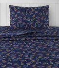 Sweet Home 1500 Supreme Kids Sheet Set Twin Xl Neon Spaceships Deep Pocket New 