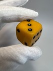 Antique Butterscotch Semi Translucent Amber Bakelite Casino Dice 25gr  27mm