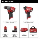 Milwaukee M12 Fuel 12v Hammer Drill   Impact Driver Combo Kit W 2 Batteries