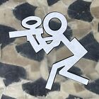 New 3  Paintball Stick Figure Car Emblem - Black