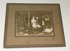 Rare Antique American Fashion Boy  Adorable Pet Dog  Rocking Chair Cabinet Photo