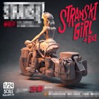 1 24 Resin Figures Model Motorcycle Girl Unassembled Unpainted