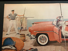1955 Lincoln Capri Convertible In Cashmere Coral - Vintage Print Ad Wall Art