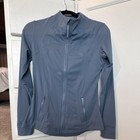 Lululemon Ebb To Train Blue Full Zip Jacket Women s Size 8 Zipped Pockets