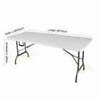 6  Ft  Fitted Polyester Tablecloth Table Cover Wedding Banquet Party White