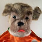 Mopsy Dog Hand Puppet Vintage German Steiff With Ear Button  Orange Velvet Body
