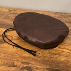 Eric Javits Brown Leather Beret Hat Vintage Drawstring Riding Style L