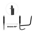 4 Pcs Folding Kayak Storage Wall Mount Hanger Rack For Canoe Paddle Kayak Hook10