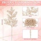 100 Pcs Champagne Gold Christmas Tree Picks 20 Inch