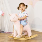Kids Soft Ride-on Rocking Horse Deer-shaped Toy W  Rocker Realistic Sound