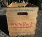 Vintage Advertising White Rock Sparkling Beverage Wood Crate By Majestic Box Co 