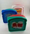 3 Pack Sandwich Container Lunch Box Packer Fresh Reusable Food Storage Kid Adult