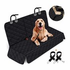 Rear Seat Cover Hammock Waterproof For Dog Pet Car Truck Black Back Mat