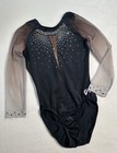 Gk Elite Leotard Gymnastics Competition Bling Rhinestones Ombre Custom Mesh Axs
