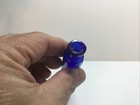 Small Antique Cobalt Blue 8 Sided Medicine Bottle  2 3 4 Inches Tall 
