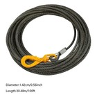 Self Locking Swivel Hook Wire Rope 9 16x100ft 10 2t Yellow Hook