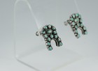 Old Pawn Navajo Native American Indian Sterling Silver Turquoise Dangle Earrings