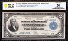 Very Nice Bold   Crisp Vf 1918  2 Kansas City Battlesihp Frbn Note  Pcgs 20  208