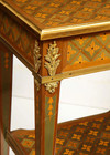 Exceptional Pair Of French Ormolu-mounted Parquetry And Marquetry Side Tables