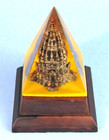 Prambanan Hindu Temple Indonesia Rare Souvenir Building In Lucite Pyramid