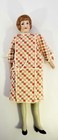Antique Bisque Dollhouse Lady 1920 s Dressed In Print Dress  6 1 2  Tall Germany