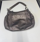 Vintage Authentic Brighton Parsa Smooth Pewter Shoulder Bag 